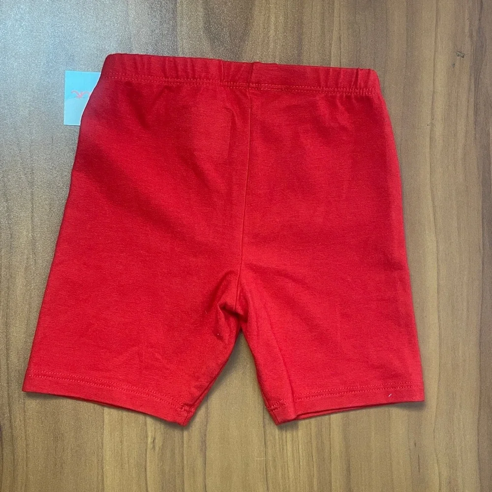 Lot of 2 Cat & Jack Toddler Girls 3T Bike Shorts Set Red Pink Elastic Waist